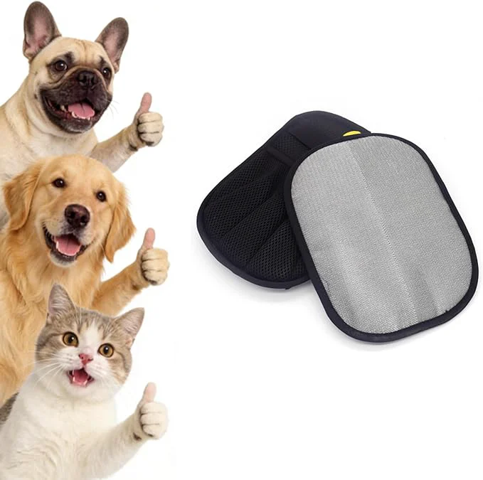 Exceptional Upgraded Electrostatic Pet Hair Removal Glove Quick Wiping Reusable Washable for Carpet Clothing Pet Beds Sofa Car Seats Effortless Cats Dogs Hair Remover for Busy Pet OwnersAbout This World-Class