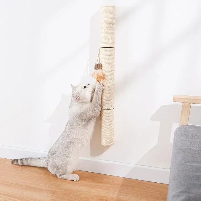 Fast Cat Scratching Post Wall-Mounted Scratching Post Sisal Cat Scratcher 28.91in Cat Scratchers for Indoor CatsAbout ThisOverview Soft