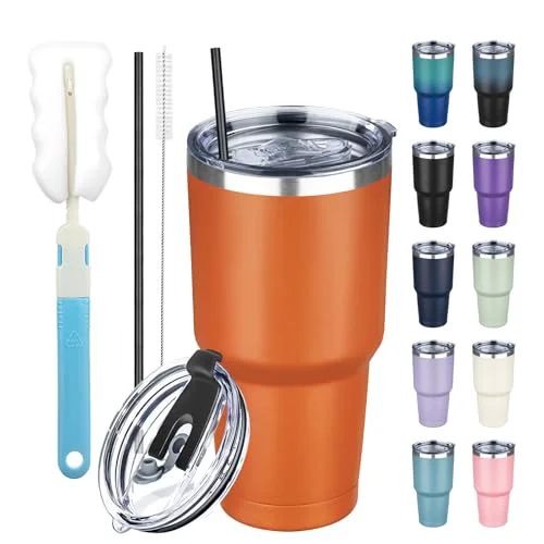 Advanced 30 oz Tumbler with Lids and Straws Healthy