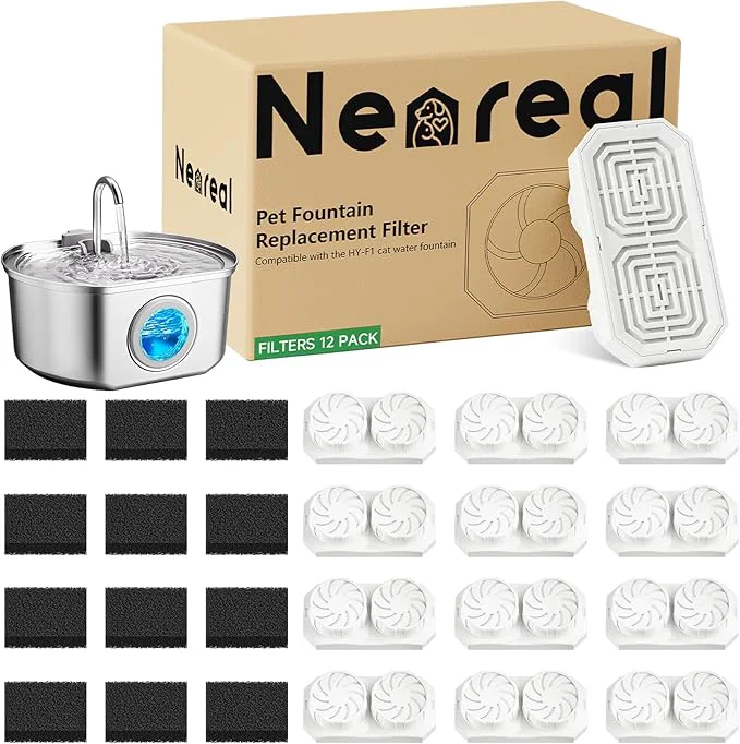 Responsible Cat Water Fountain Filters Pre-Filter Sponges Compatible with 74oz 2.2L Stainless Steel Pet Fountain 12 Filters 6 Sponges About ThisOverview Consistent
