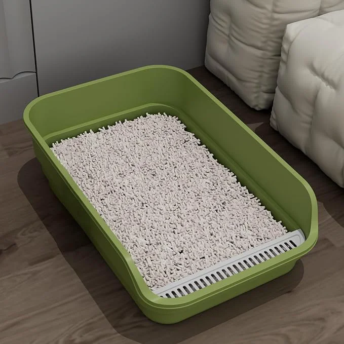 Responsible Extea Large Cat Litter Box with High Sides Cat Boxes for Indoor Cats Cat Litter Pan for Kitty Litter Box with Low Entry Easy to Clean Anti-Splashing 23.6 x15.7 x6.2 Green About ThisOverview Artisan