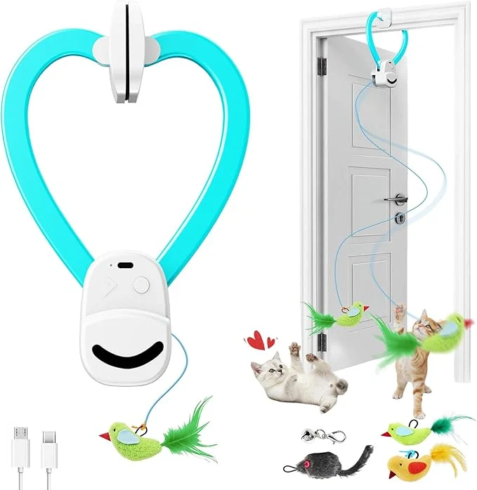 Fine Crafted Interactive Cat Toys for Indoor Cats Automatic Electric Flying Bird Feather Mouse Toy - Kitten Adult Cat Enrichment Mouse cat Toy Hanging Electric Kitty Toys for Bored CatsAbout This Smooth