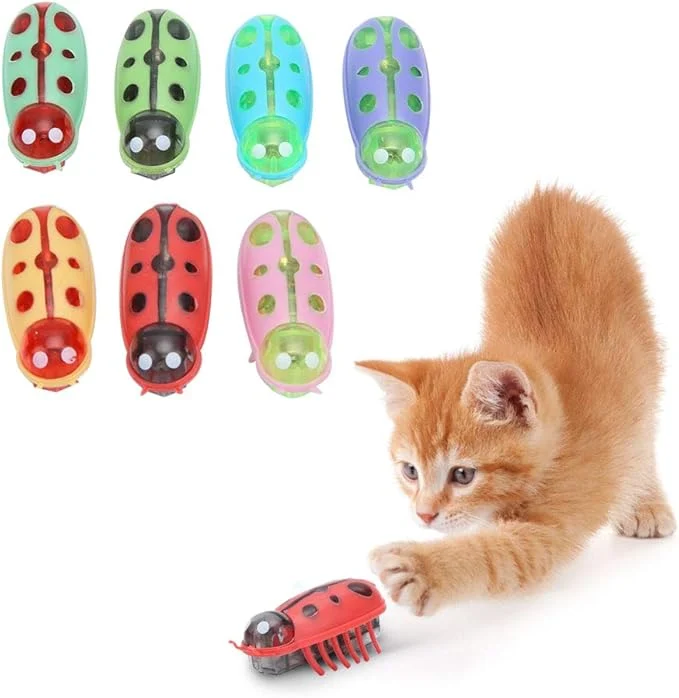 Luxury Zerodis Cat Interactive Toys 7Pcs Mini Cute Cat Playing Toy Electric Funny Interactive Toy with Battery for Cats Kitten Training Playing ChewingAbout This Sophisticated