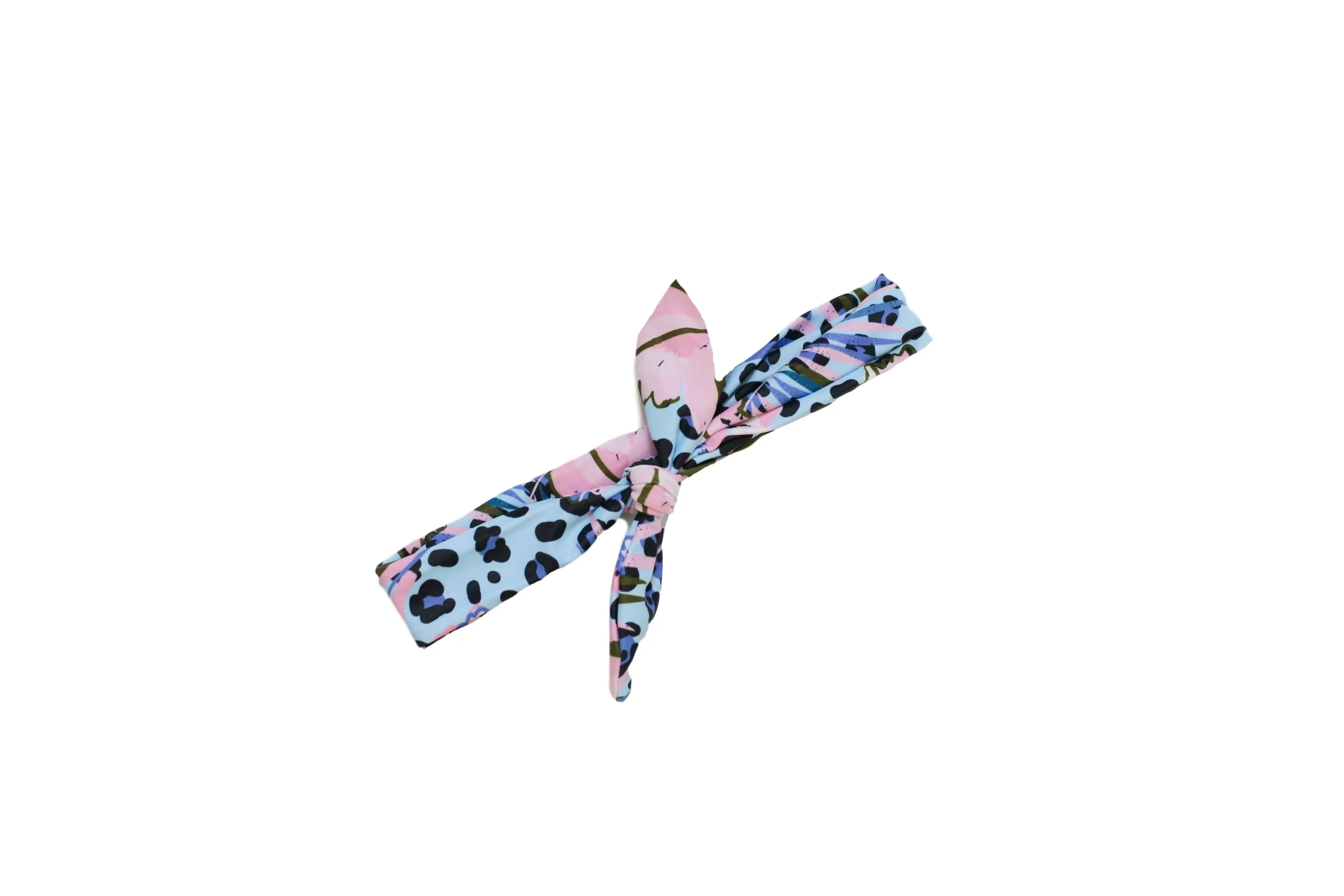 Safe Tropical Animal Print Swim Headwrap Clean