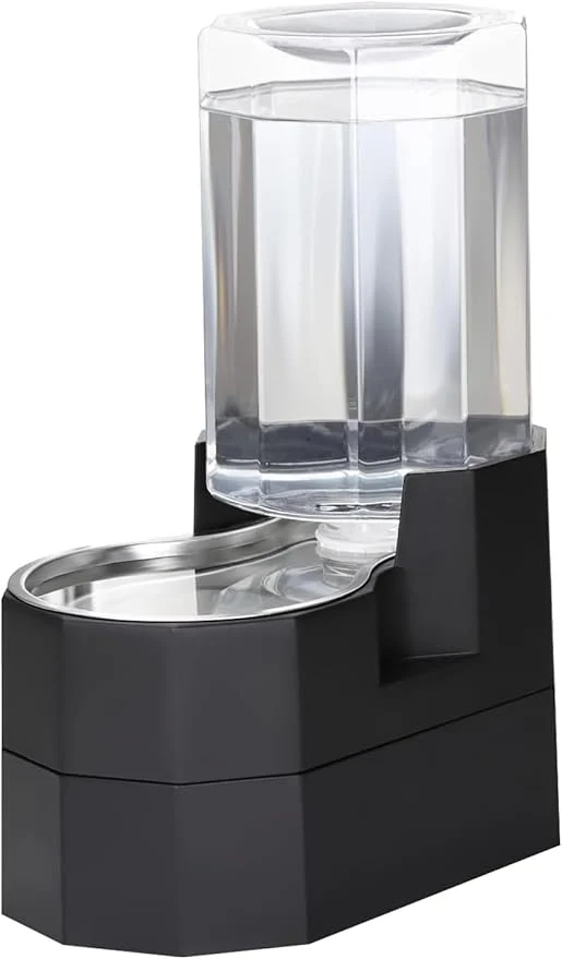 Refined Sfozstra Large Dog Water Dispenser 7L Raised Gravity Gray Automatic S Organic