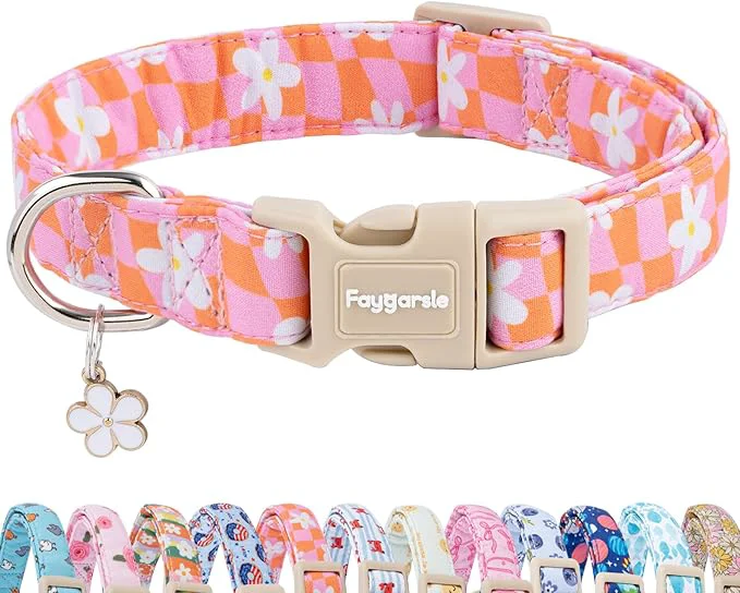 Classic Faygarsle Floral Dog Collar Spring Summer Design Efficient