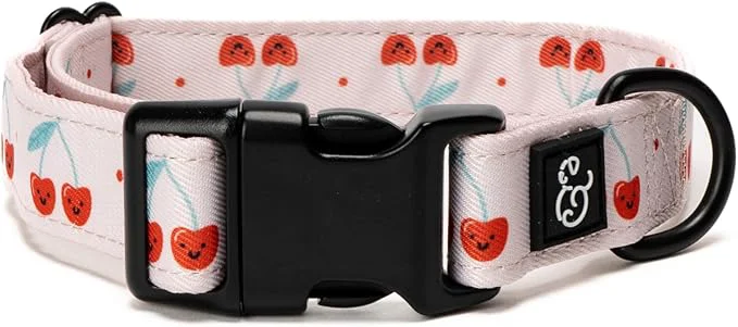 Convenient Lucy Co. Cheery Cherries Dog Collar High-Performance