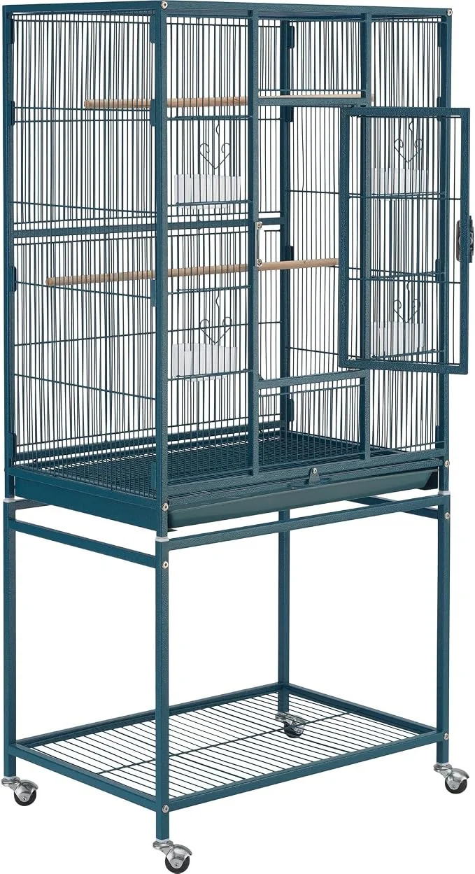 Advanced Topeakmart 54'' H Large Bird Cage Parrot Cage w Stand Bird Cage Certified
