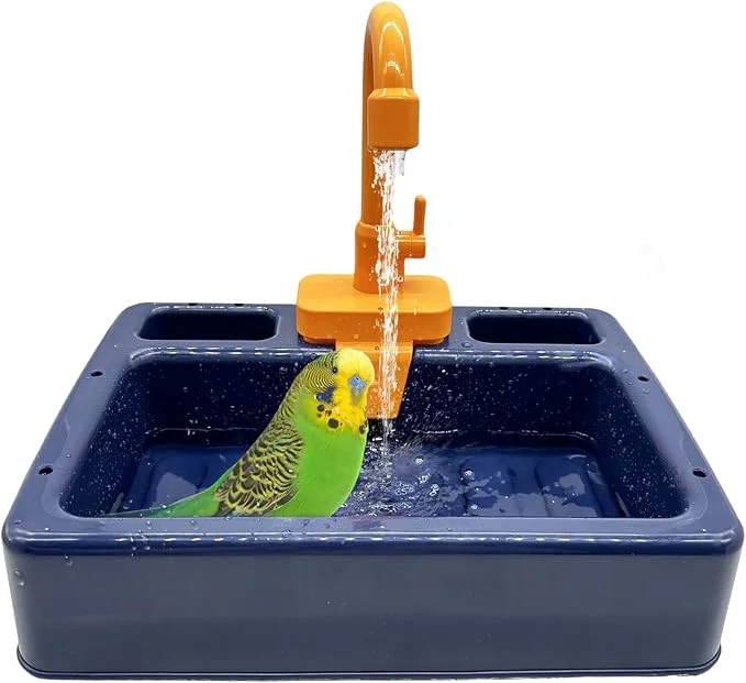 Authentic kathson Parrot Bathtub Automatic Bird Shower Box Bird Bathing Tub Pool Toy Prestigious