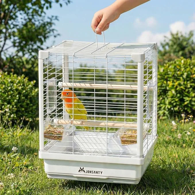 Flexible 14.6 Portable Travel Bird Cage Parrot Cage Ample Room Consistent