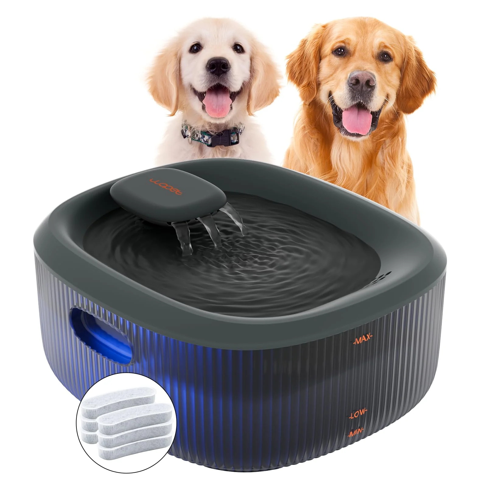 Elegant WOPET Large Dog Water Fountain 6L — Quiet Pump 6-Filter System for Multi-Pet Homes Proven