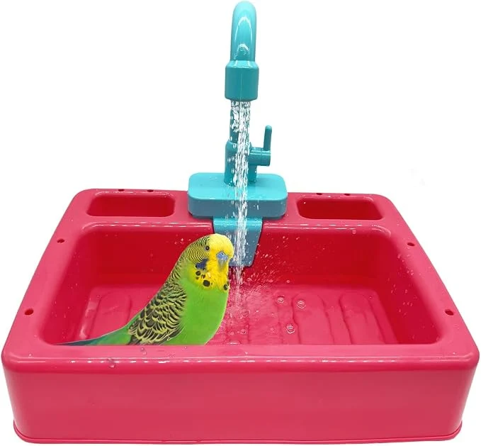 Responsible kathson Parrot Bathtub Automatic Bird Shower Box Bird Bathing Tub Pool Toy Selected