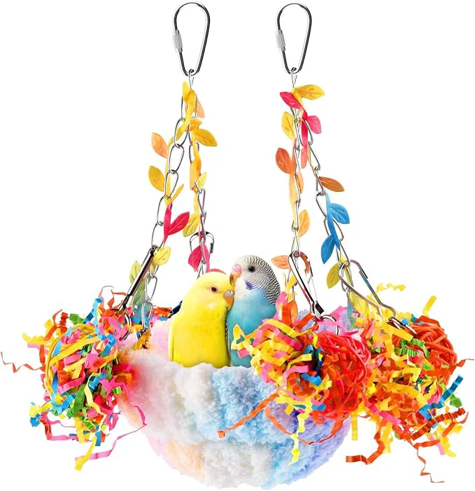 Fashionable KATUMO Parakeet Nest Parrot Breeding Bed Conure Snuggle Nest Cockatiel Swing Consistent