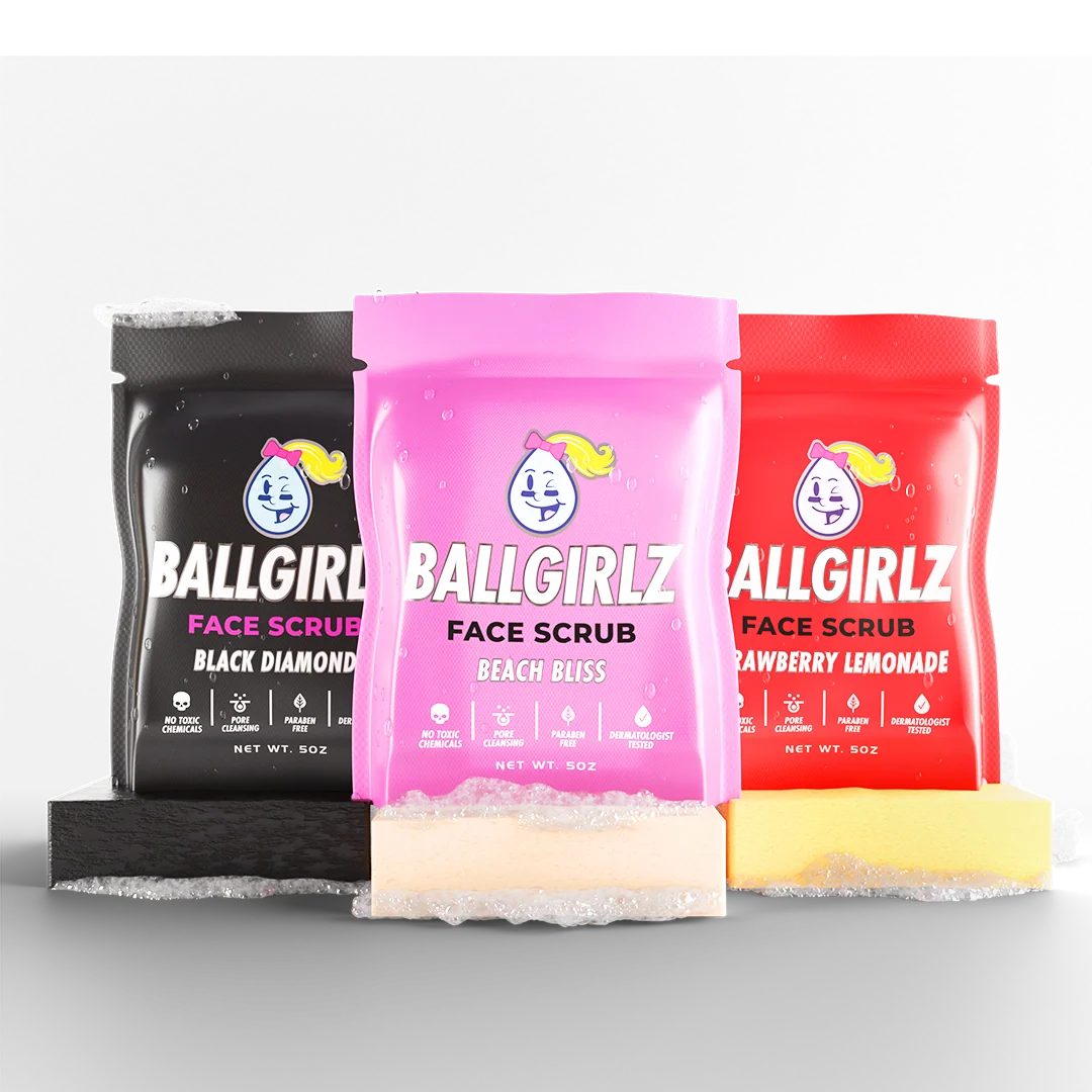 Fine Crafted Ballgirlz Face Scrub 3 Pack Premium