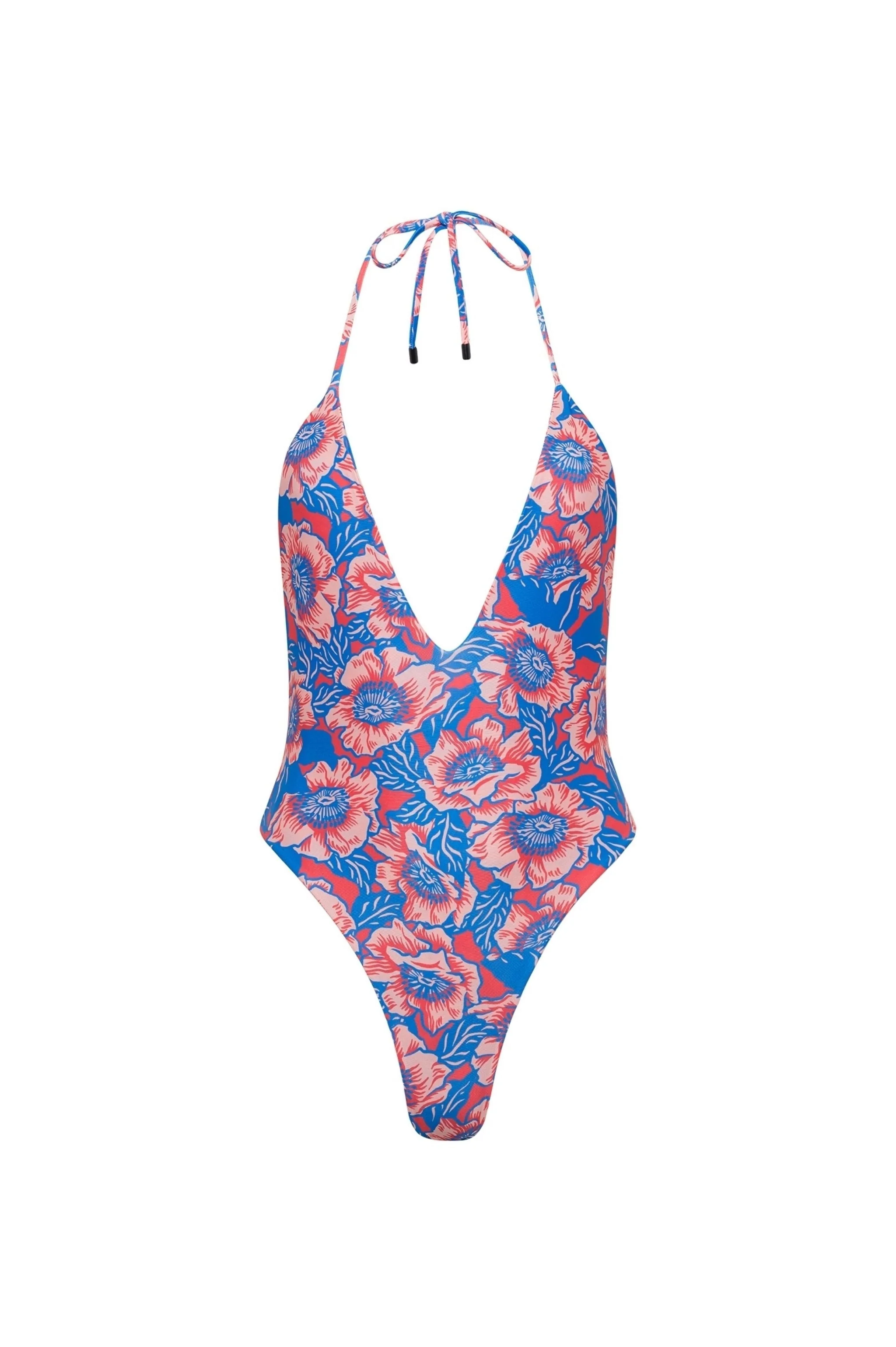 Eco-Friendly Los Cabos Deep V One Piece Swimsuit – Pink Floral Casual