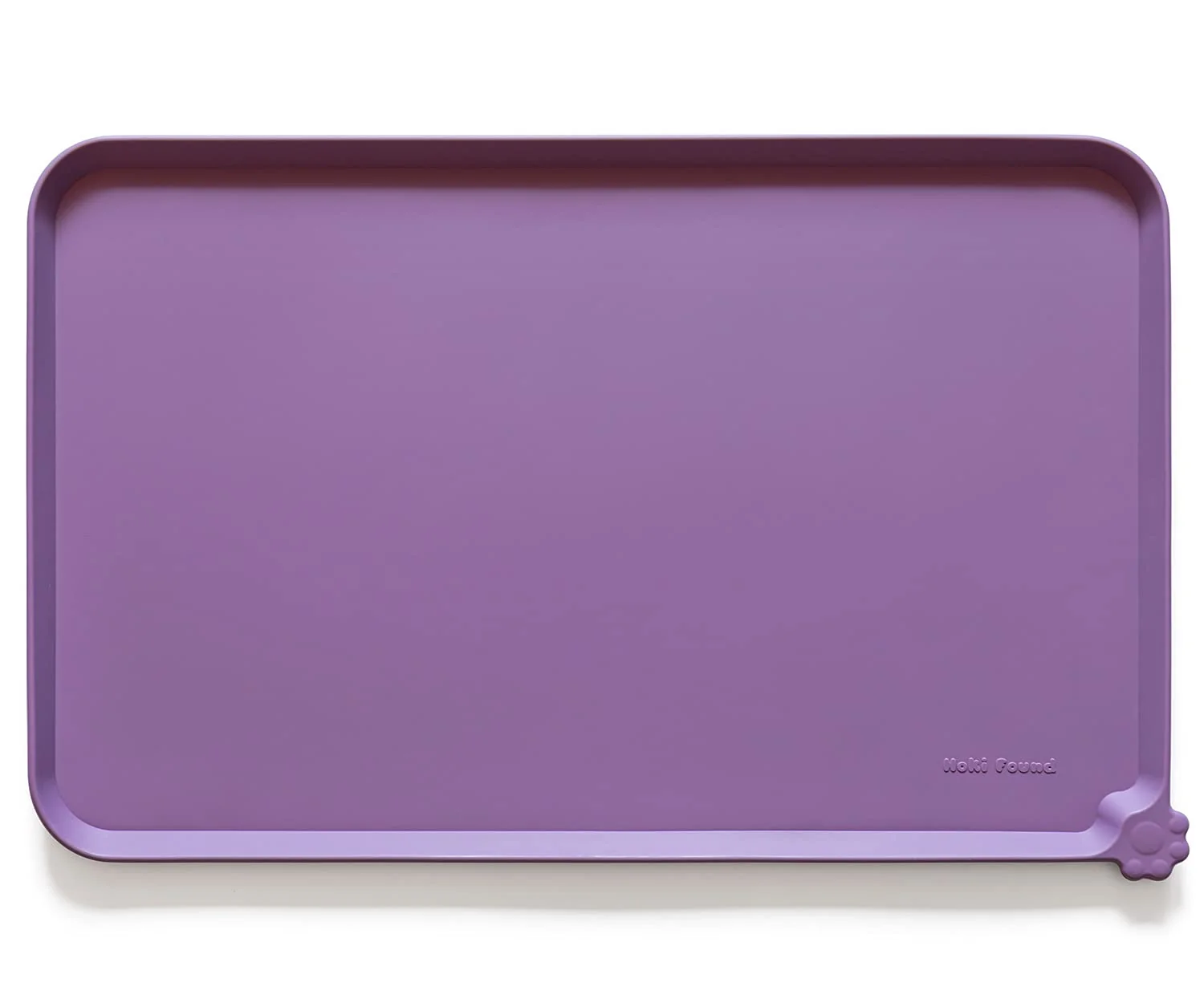 Versatile Hoki Found XX-Large Silicone Pet Food Mat Amethyst – Non-Slip Waterproof 28 x 26 Practical