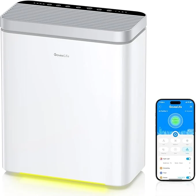 Professional GoveeLife Smart Air Purifier for Home Large Room Covers up to 1046 ft² Refined