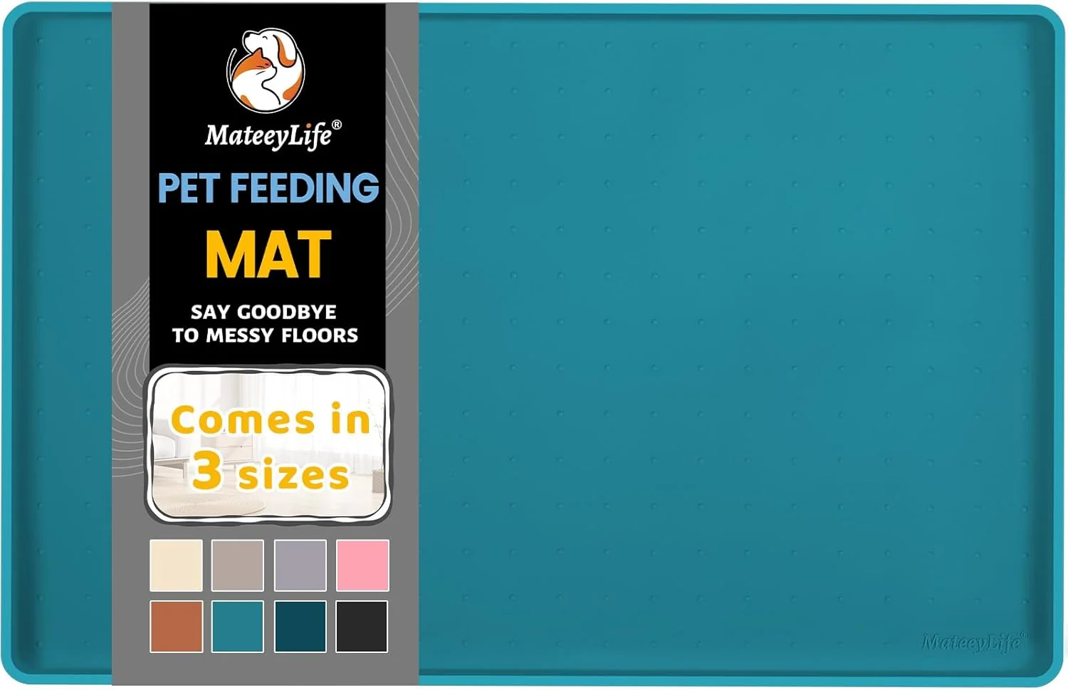 Crafted MateeyLife Silicone Cat Dog Food Mat for Floors Waterproof Anti-Slip Dog Bowl Mats for Food and Water Pet Feeding Mats with Lip to Prevent Spills Pet Placemat for Messy Drinkers to Protect Floors High-End