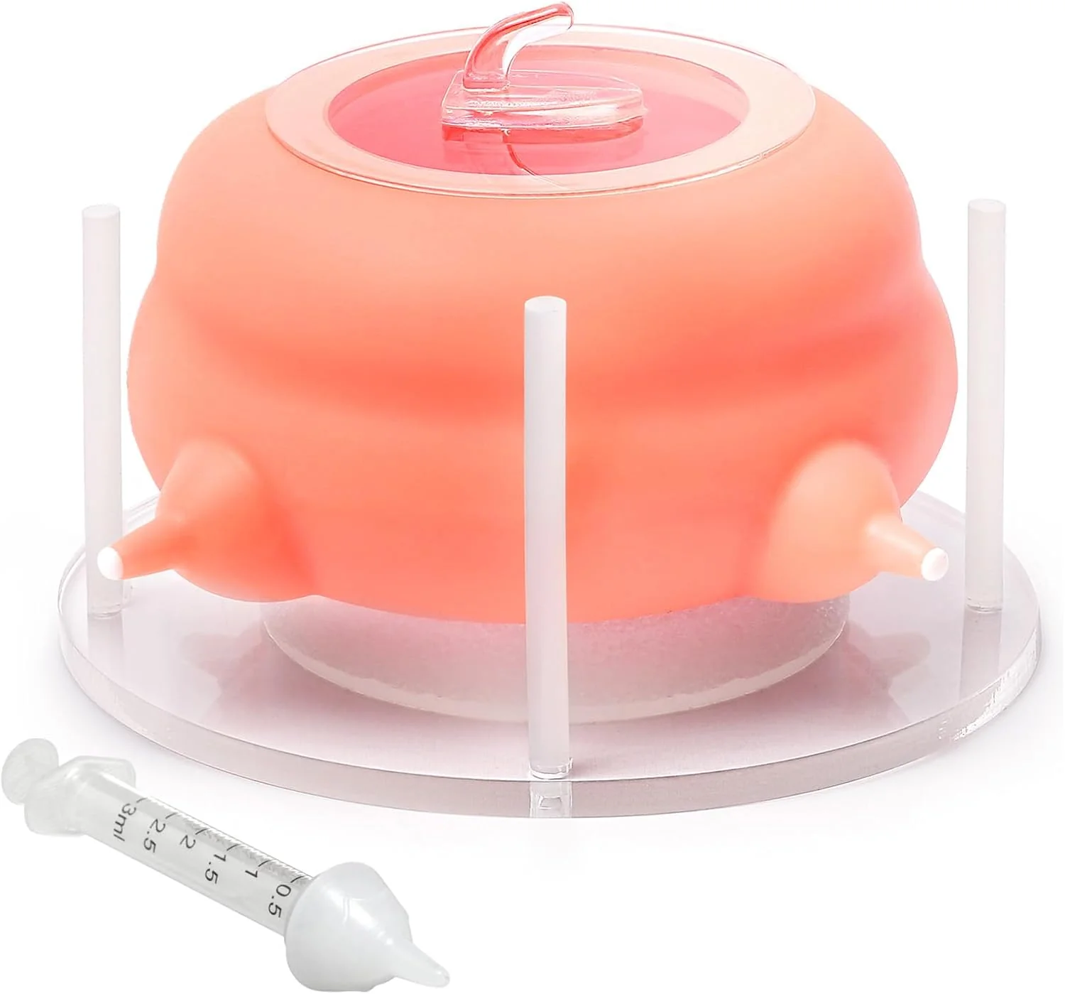 Outstanding Nursing Nipple for Kittens Puppy Milk feeders for Multiple Puppies with 4 Nipples Support Base Smooth Flow Nipple for Kittens I for Nursing Bottle kit 200ml Capacity Pink Refined