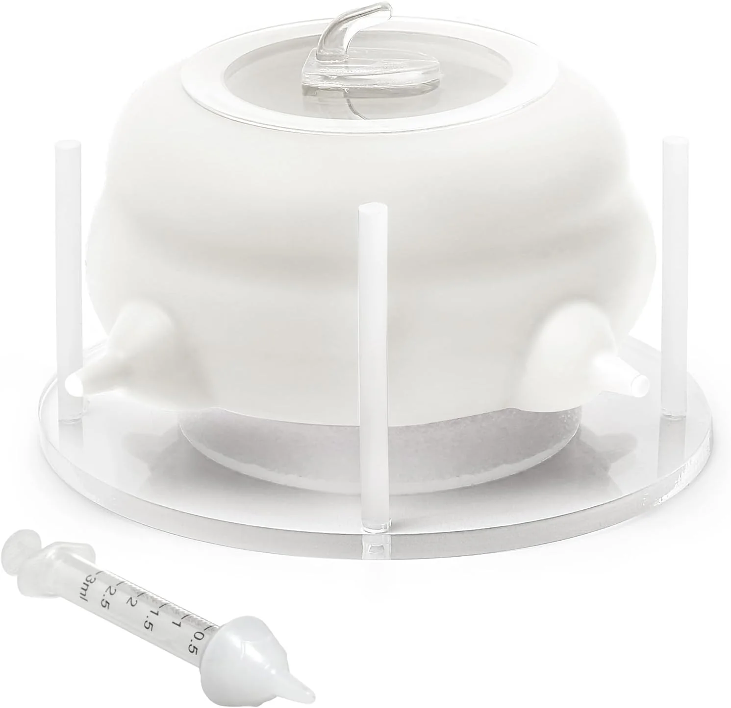 Smart Puppy Feeders for Multiple Puppies Nursing Nipple with 4 Nipples Support Base – for Nursing Bottles Puppy Feeder for Newborn Kittens Puppies 200ml Capacity White Elegant
