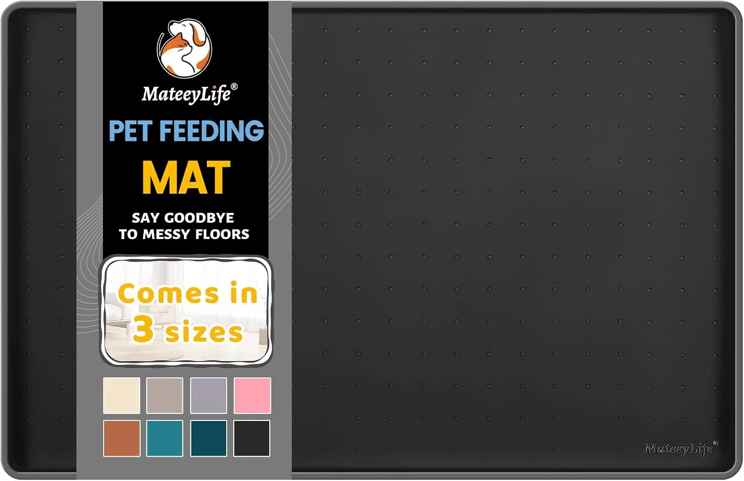 Superior MateeyLife Silicone Cat Dog Food Mat for Floors Waterproof Anti-Slip Dog Bowl Mats for Food and Water Pet Feeding Mats with Lip to Prevent Spills Pet Placemat for Messy Drinkers to Protect Floors Consistent
