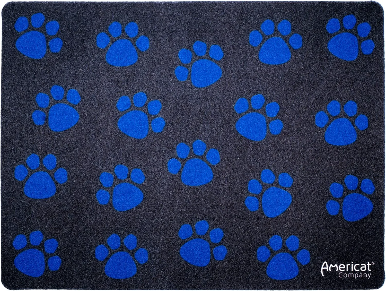 Organic Americat Cat Feeding Mat Machine Washable Waterproof No-Slip Cat Placemat Protect Floors from Messy Eaters Drinkers 16 x 12 Inches Paw Prints Professional