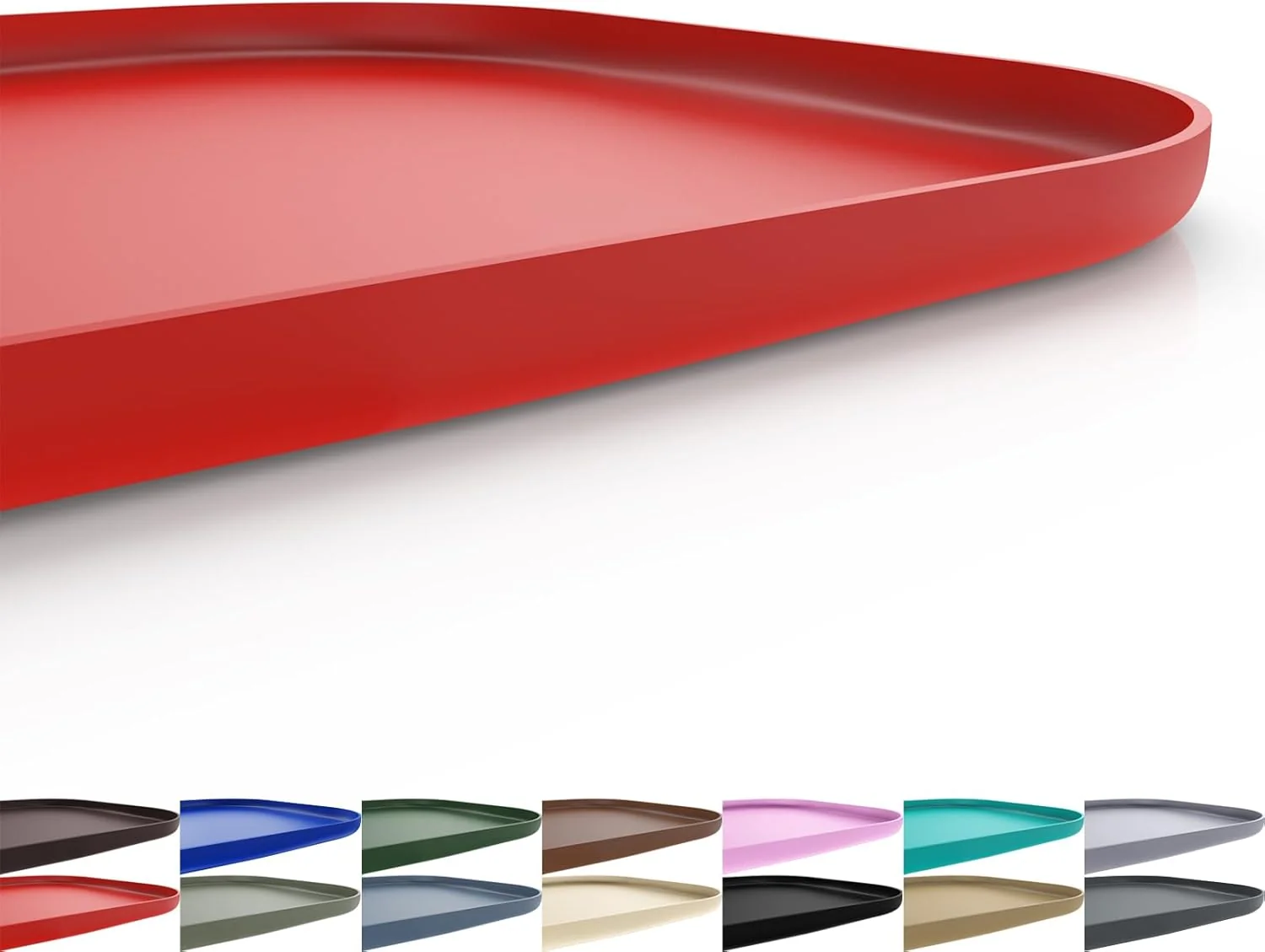 Fine Silicone Pet Feeding Mat with Raised Edge for Food and Water Dog Bowl Mats Cat Bowls Placemat with High Lip for Floor Waterproof Rubber Tray for Cats and Dogs 22 x 14 x0.8 Red Healthy