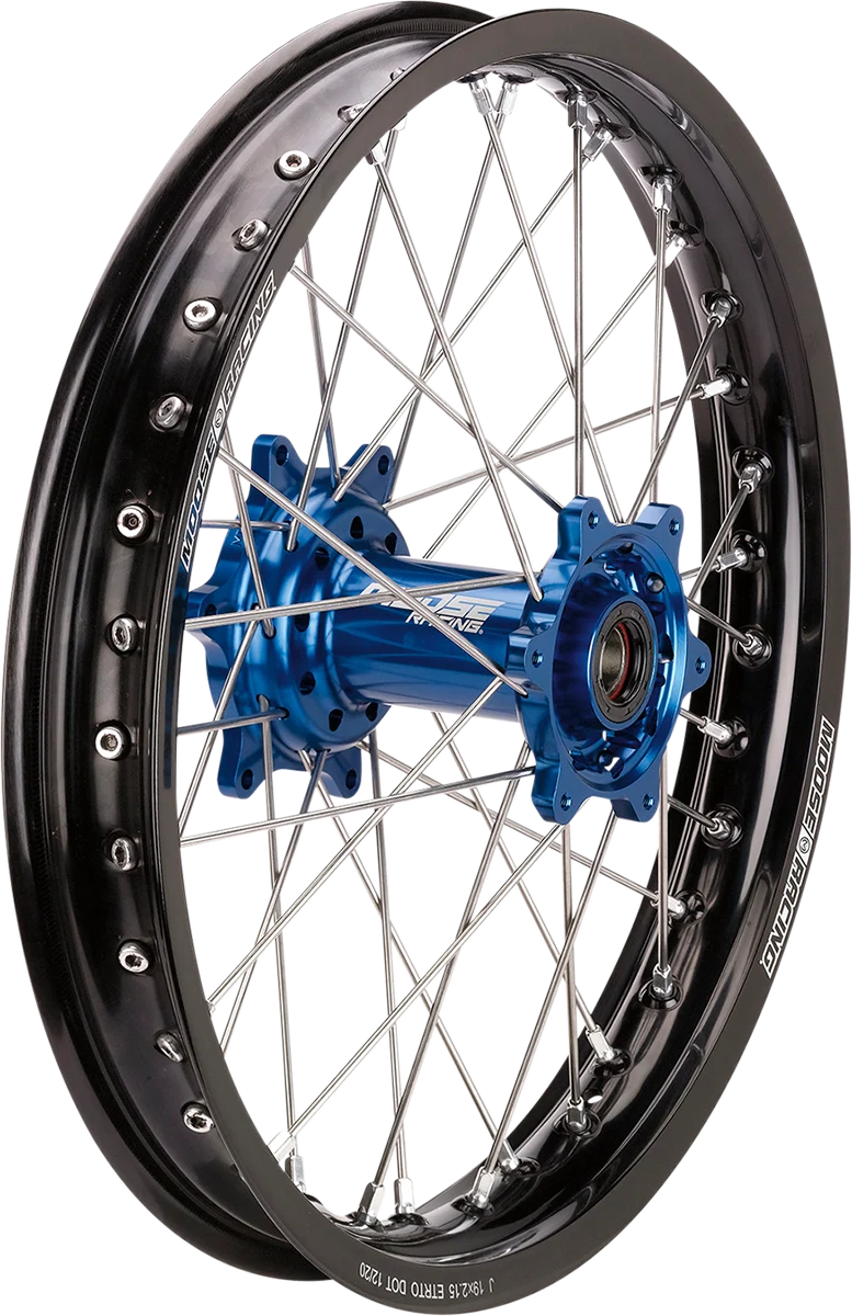 Modern MOOSE RACING Wheel Assembly - SX-1 - Complete - Rear - Black Wheel Blue Hub - 16x1.85 YR-18616-BKBU Clean