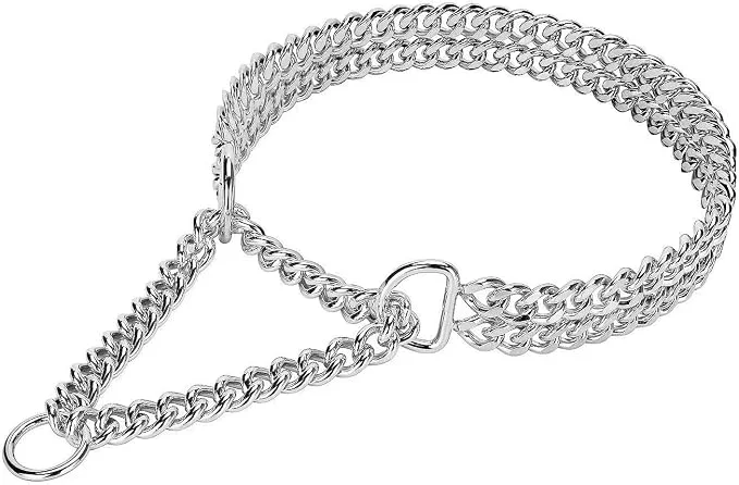 Responsible Silver Dog Chain Collar Stainless Steel Adjustable Metal Cuban Link Efficient
