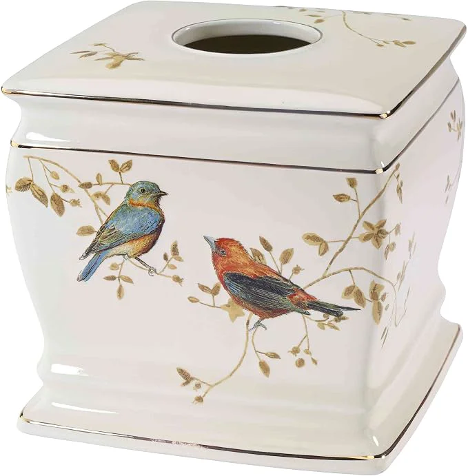 Eco-Friendly Avanti Linens - Tissue Box Cover Decorative Countertop Accessories Nature Secure