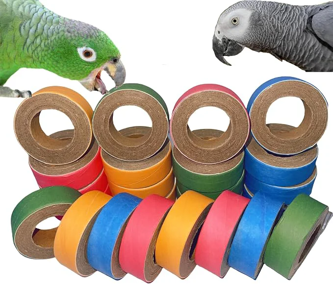 Detailed 24Pcs Fatty Bagels Bird Toys for Parrots Durable Cardboard Chewing Shredding Enhanced