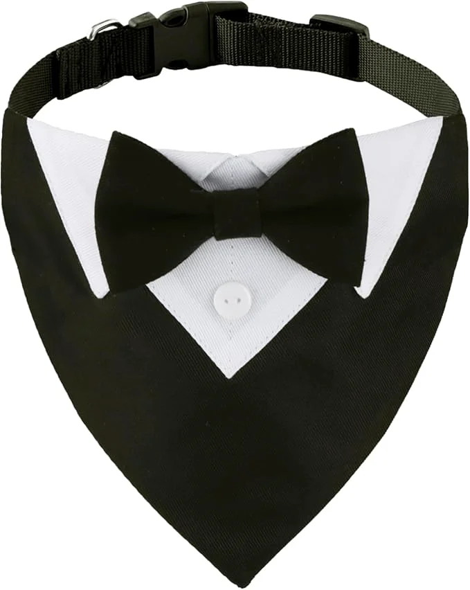 Stylish ADOGGYGO Formal Dog Tuxedo Wedding Dog Collar Efficient