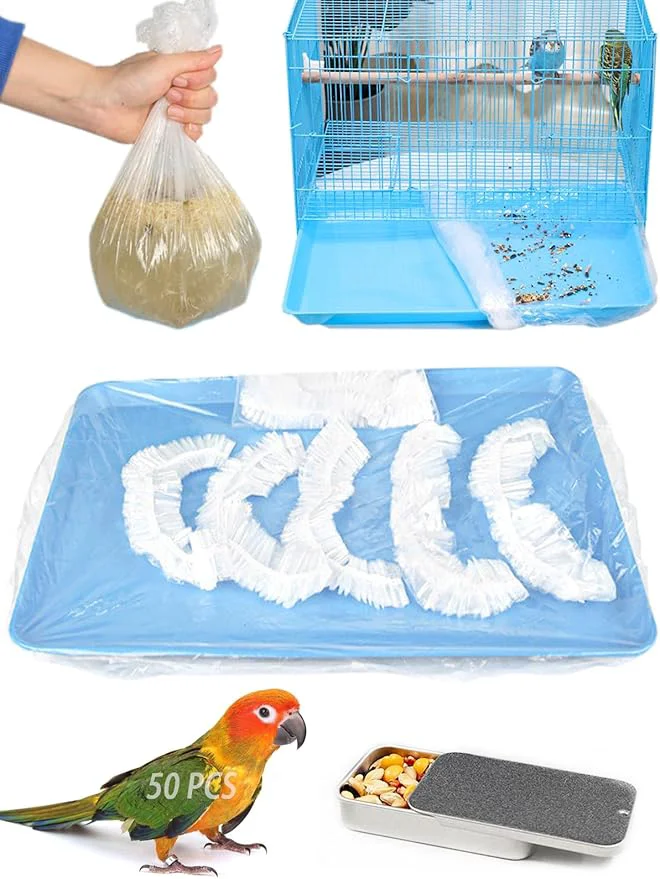 Authentic 50 Pcs Large Disposable Bird Cage Liners Professional