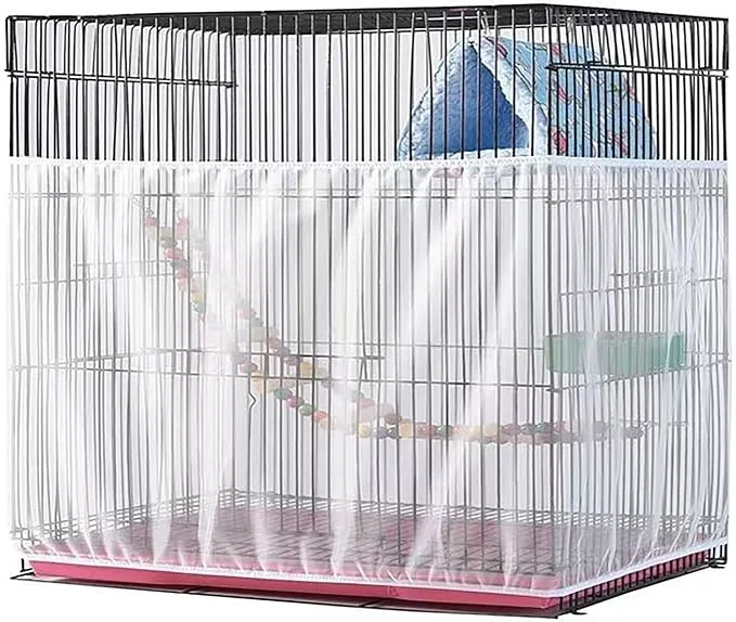 Sophisticated Large Bird Cage Net Adjustable Soft Airy Mesh Net Bird Cage Seed Catcher Fashionable