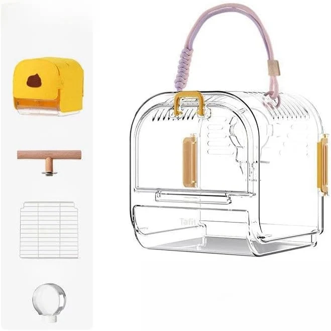 Excellent Portable Plastic Bird Cages Lightweight Waterproof Ventilated Travel Bird Cage Fast