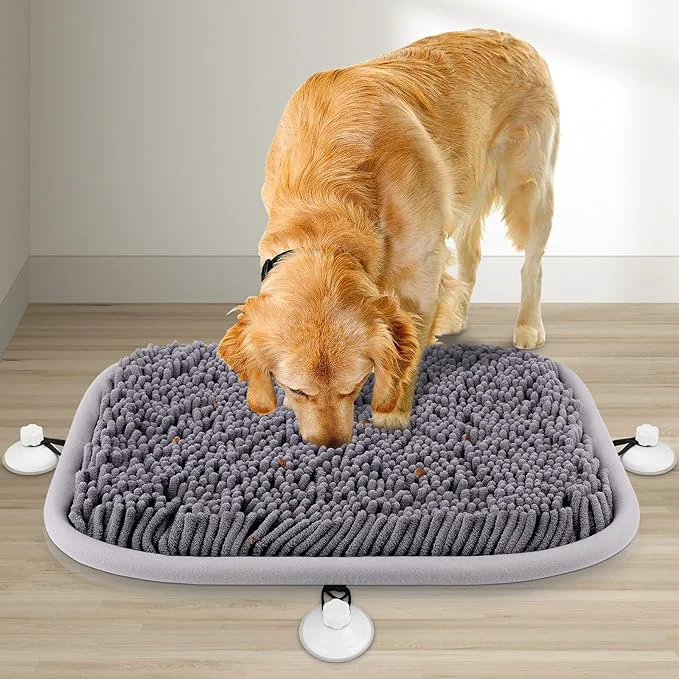 Proven Snuffle Mat for Dogs 20'' x 28'' Dog Sniffing Interactive Feeding Game Boredom Puzzle Toys Encourages Natural Foraging Skills and Stress Relief Small Medium Large Dogs 20'' x 28'' About This Safe