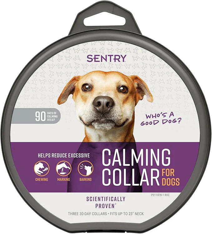 Fashionable SENTRY PET CARE Sentry Calming Collar For Dogs Anxiety Reducing Pheromone Collar Releases Pheromones for 30 Days Helps Calm During Loud Noises and Separation 3 CountAbout ThisOverview Smart