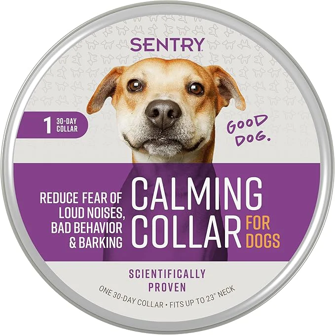 Sophisticated Sentry PET Care Sentry Calming Collar for Dogs Anxiety Reducing Pheromone Collar Releases Pheromones for 30 Days Helps Calm During Loud Noises and Separation 1 CountAbout ThisOverview Natural