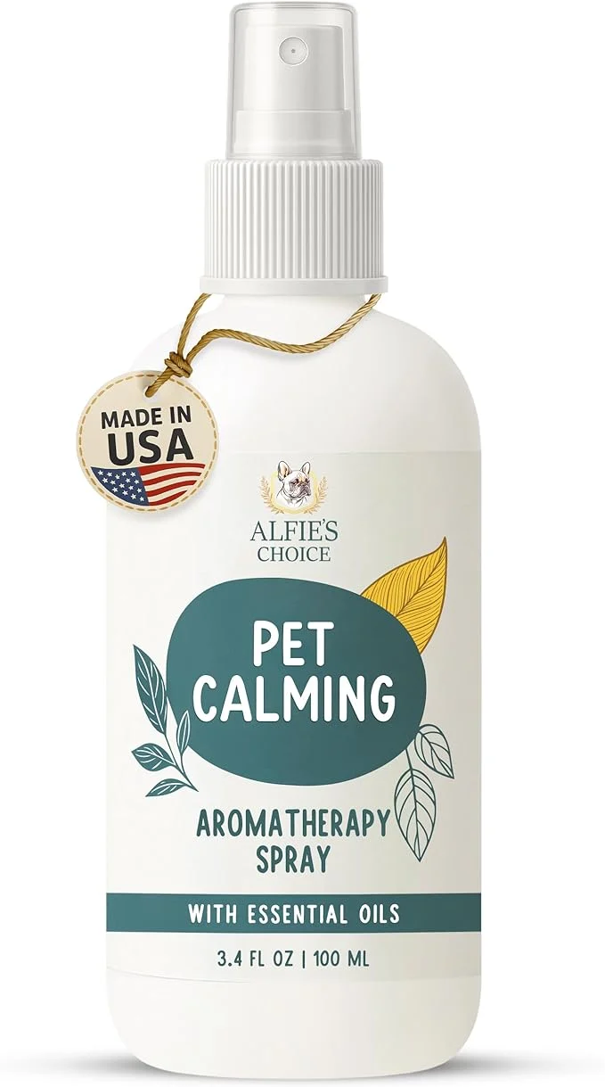 Healthy ALFIE'S CHOICE Pet Calming Aromatherapy Spray for Dogs 3.4 fl oz Travel Size Lavender Valerian Aromatherapy Mist for Crate Car Vet Visit Comfort Made in USAAbout This Superior