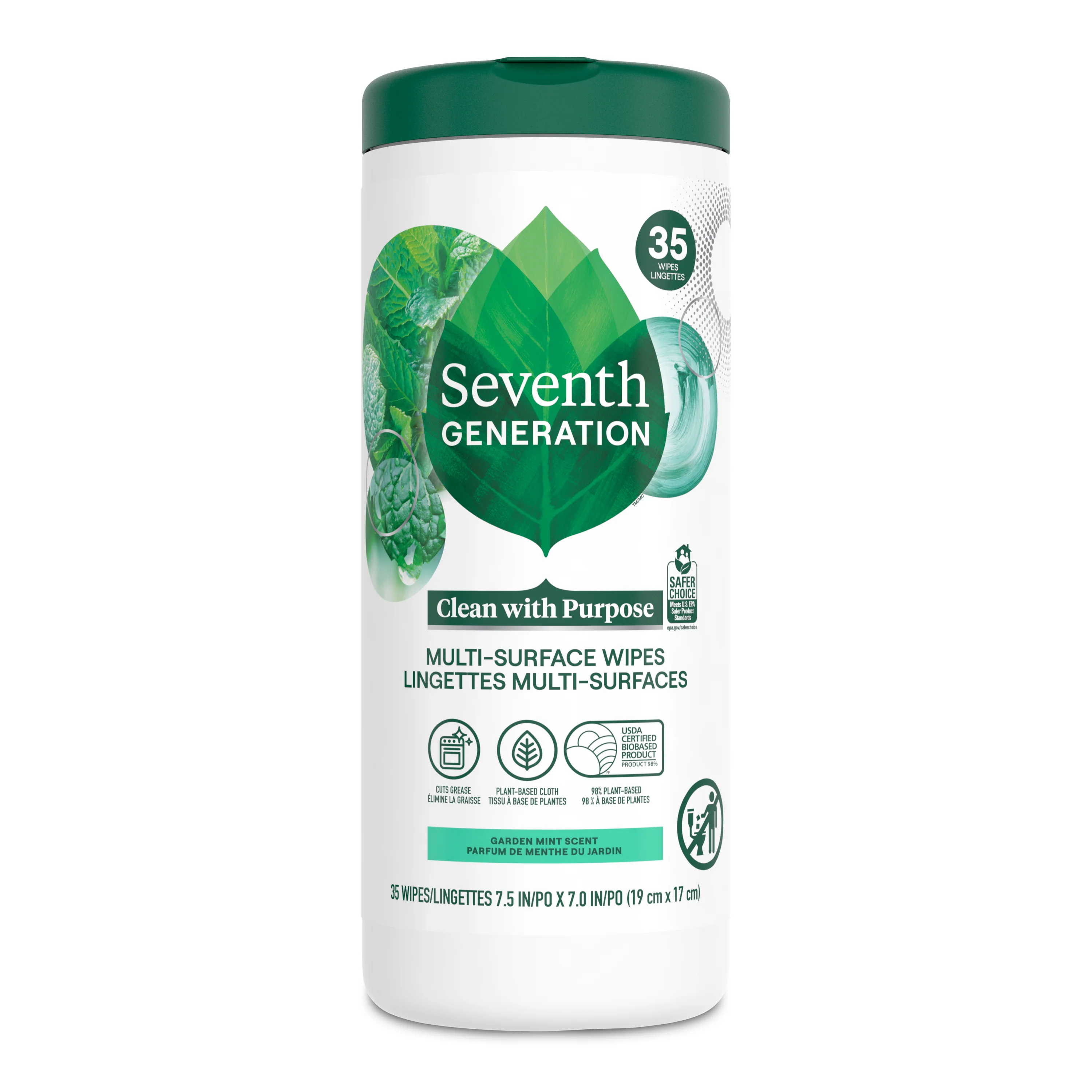 World-Class Seventh Generation Multi-Surface Wipes Excellent