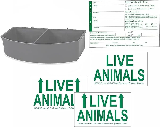 High-Quality Kennel Travel Kit for Pets - Hook-On Dish Live Animal Labels Small About ThisOverview Professional