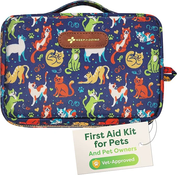Reliable KeepGoing Pet First Aid Kit for Dogs Cats – Emergency Kit for Travel Car Camping – Pet Essentials Supplies – Dog Cat Travel AccessoriesAbout This Relaxed