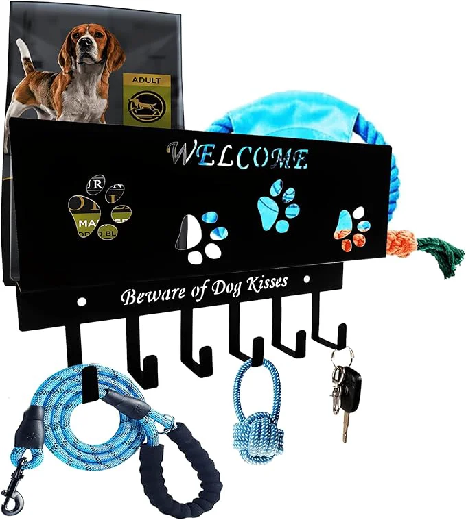 Casual Dog Leash Holder for Wall Storage and Mail Organizer Key Holder Wall Mount With 6 Hooks - Leash Stuff Key Letter Sunglasses Organizer for Entryway FarmhouseAbout ThisOverview High-Grade