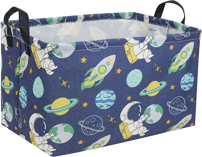 Efficient Sanjiaofeng Rectangular Kids Basket Space Storage Bins Boys Basket Organizer.Waterproof PE Coating Storage with Handles.Clothers Toys Books Kid's Gifts Storage. Astronaut …About ThisOverview Elegant