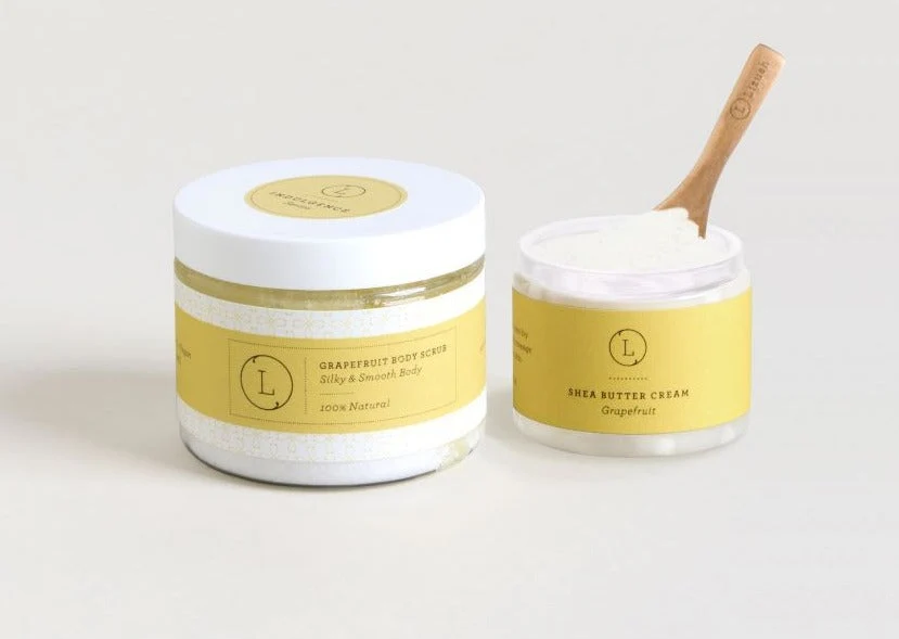 Long-Lasting Grapefruit Shea Butter Body Scrub Gift Set Optimized