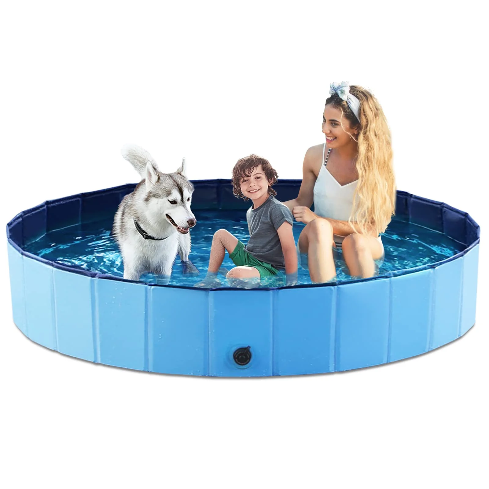 Artisan Jasonwell Foldable Dog Pool – 79 Collapsible Hard Plastic Pool for Dogs Pets Portable Non-Inflatable Versatile