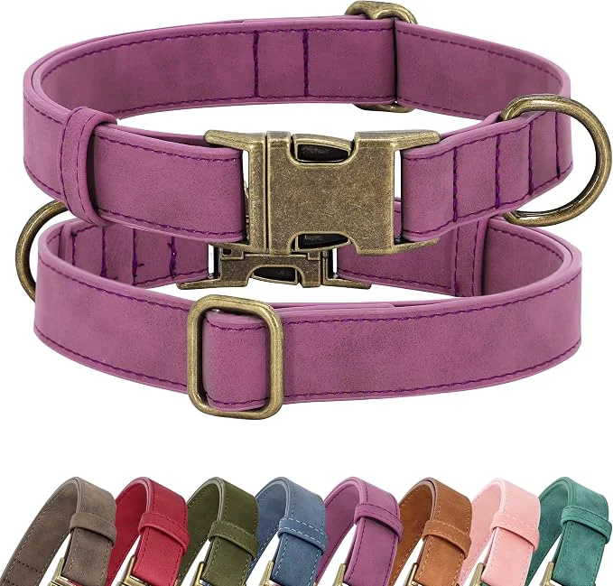 Sustainable Didog Soft PU Leather Dog Collar Stylish Quick Released Dog Collar Selected