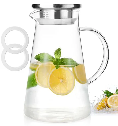 World-Class Glass Pitcher with Lid and Handle Specialty