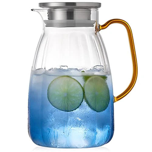 Advanced 68OZ Glass Pitcher with Lid and Spout Organic
