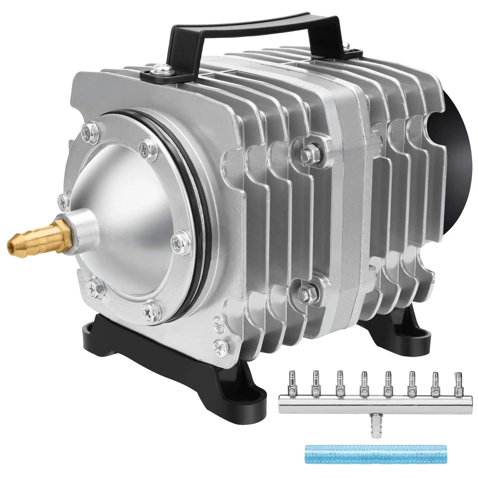 Elite Aqua 120W Commercial Aquarium Air Pump – 1750 GPH Aluminum Housing 8-Outlet Aerator High-End